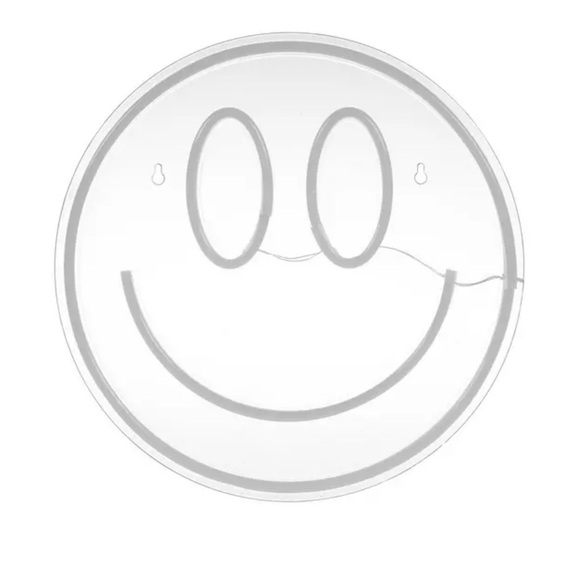 Pink Smiley Face LED Neon Sign - Picture 3 of 4